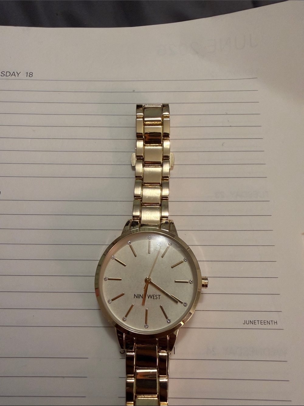 Nine West Rose Gold Round Dial Bracelet Watch